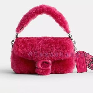 NWT Coach Tabby 12 Lil Nas X Edition Shoulder Bag Silver/Bright Fushia